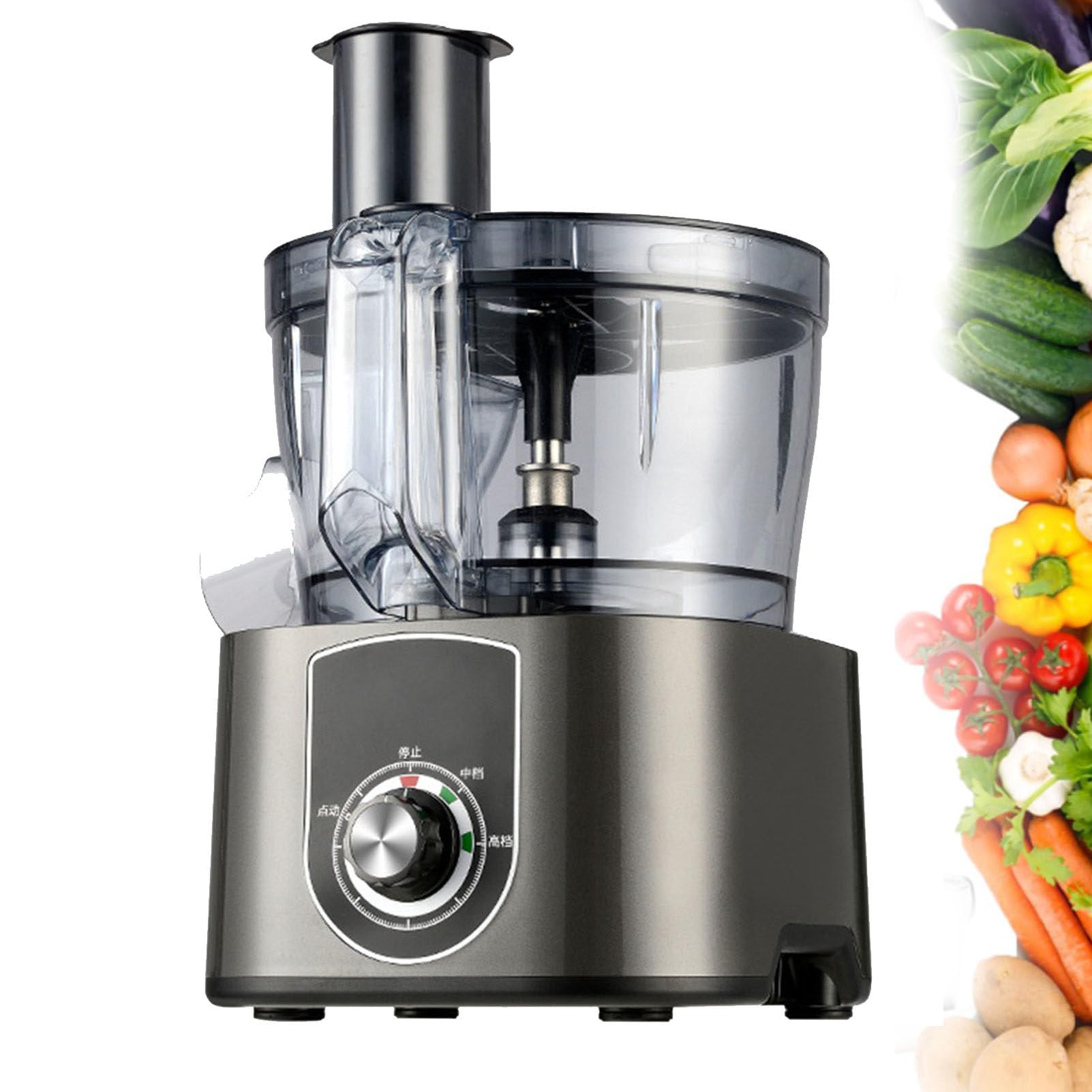YNIYUJKL Commercial Vegetable Dicer, Adjustable Vegetable Slicer,Electric Vegetable Cutter, Food Processor,For Restaurants, Kitchens,Black