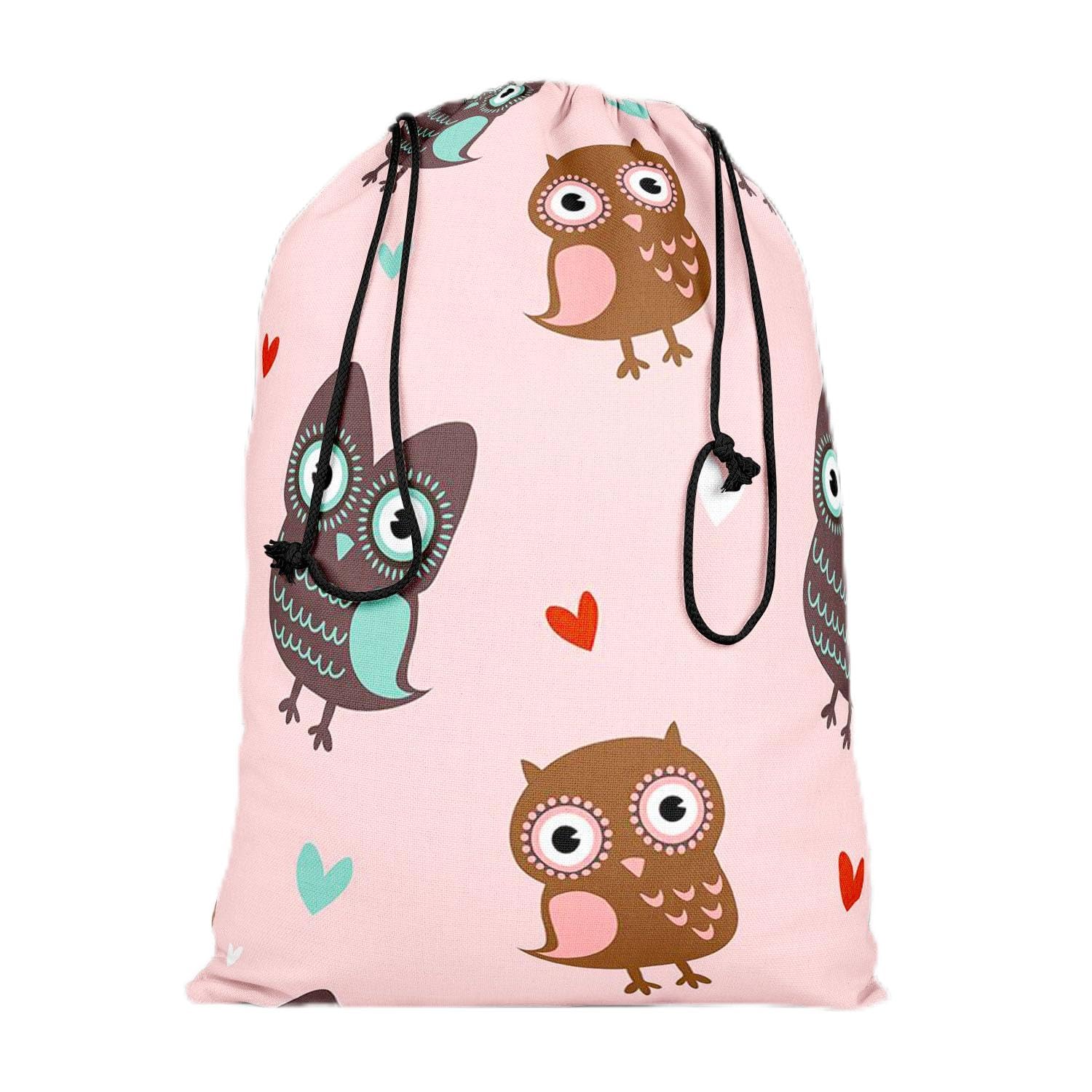 Owls & Hearts | Reusable Sack Bag | Bag for Gym, Storage, Vegetable & Travel-image-43