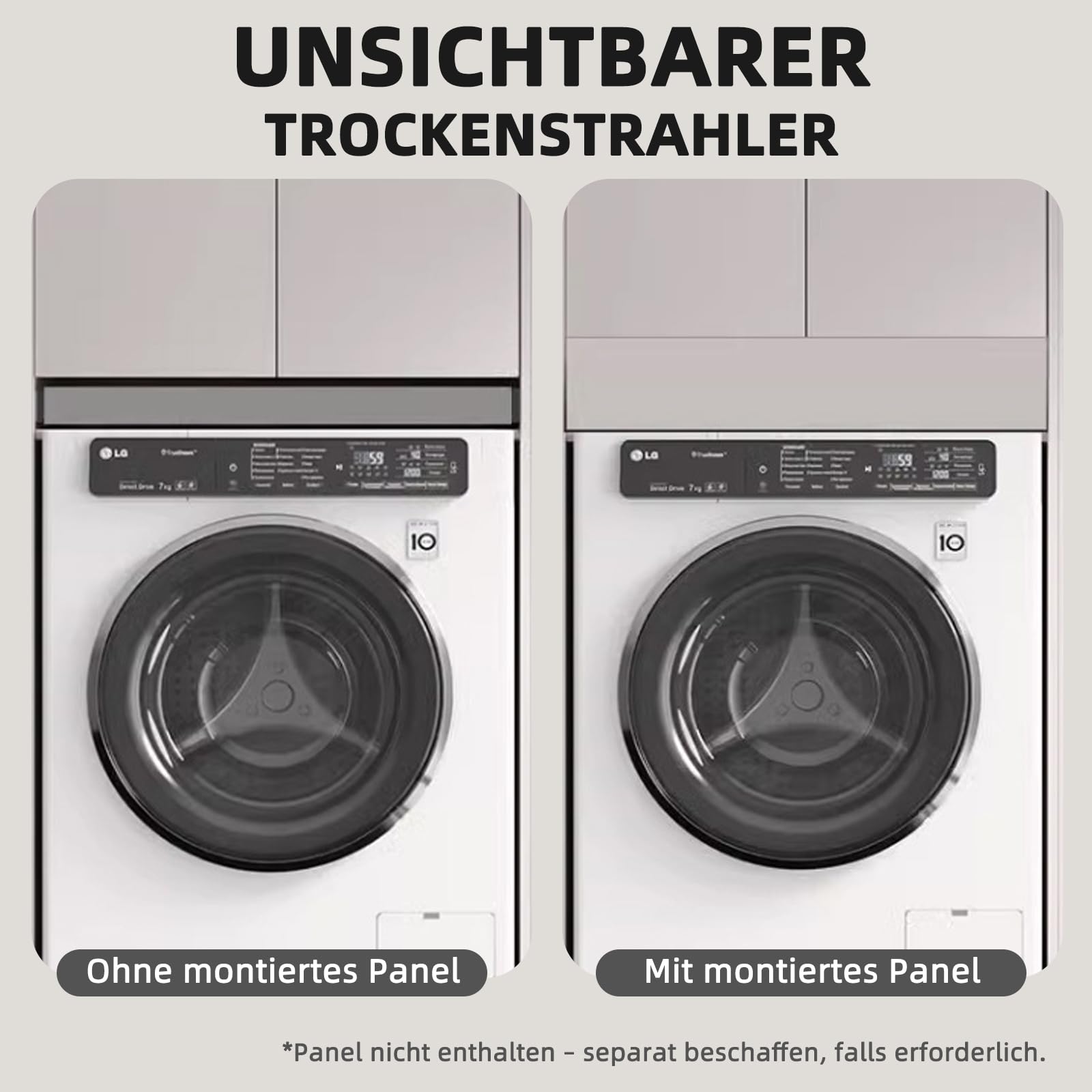 Hoconnie Versteckter Ausziehbarer Hosenhalter Platzsparend über der Waschmaschine Wand-Trockenstange aus Aluminiumlegierung Sanft-Schließen Tiefe 540mm Breite 560-610mm Weiß