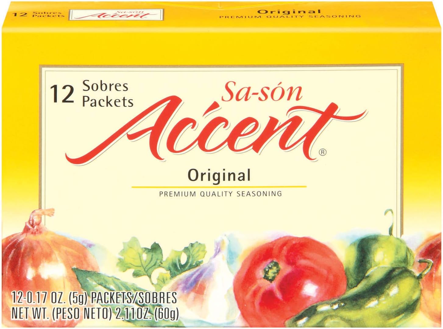 Sa-son Accent Seasoning, Original Flavor,12 Packets (Pack of 24)