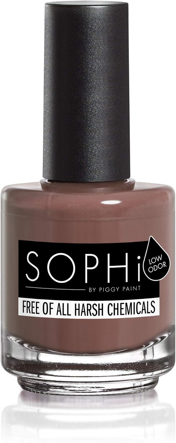 SOPHi Non Toxic Low Odour Cruelty Free Vegan Nail Polish Matte, bisque mauve (Boyfriend Abroad), 1 Fl Oz (Pack of 1)