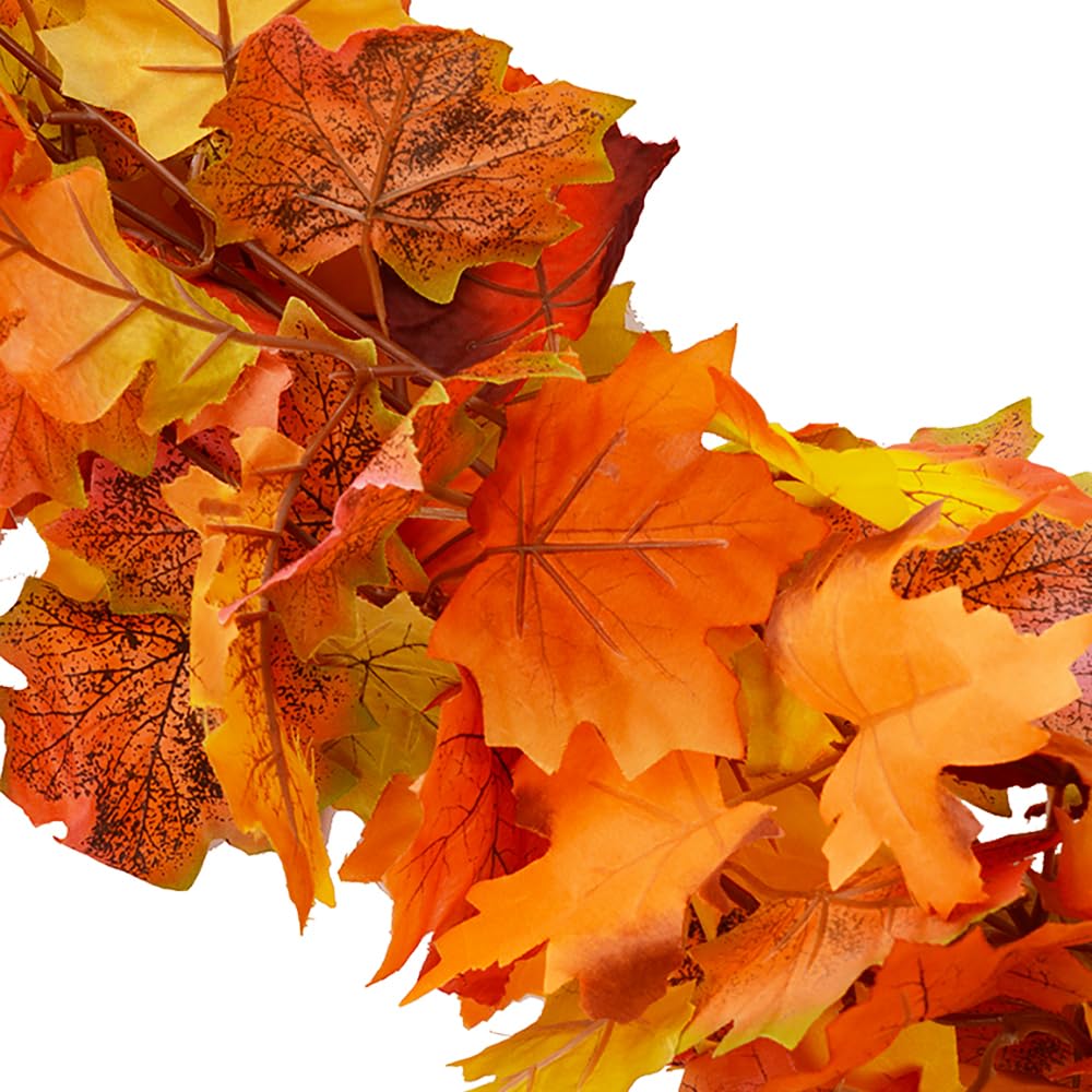 Fall Maple Leaf Garland - 6 Ft Thanksgiving Decor -2