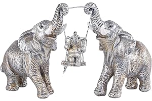Elephant Figurines: Adorn Your Living Room with Silver Elegance