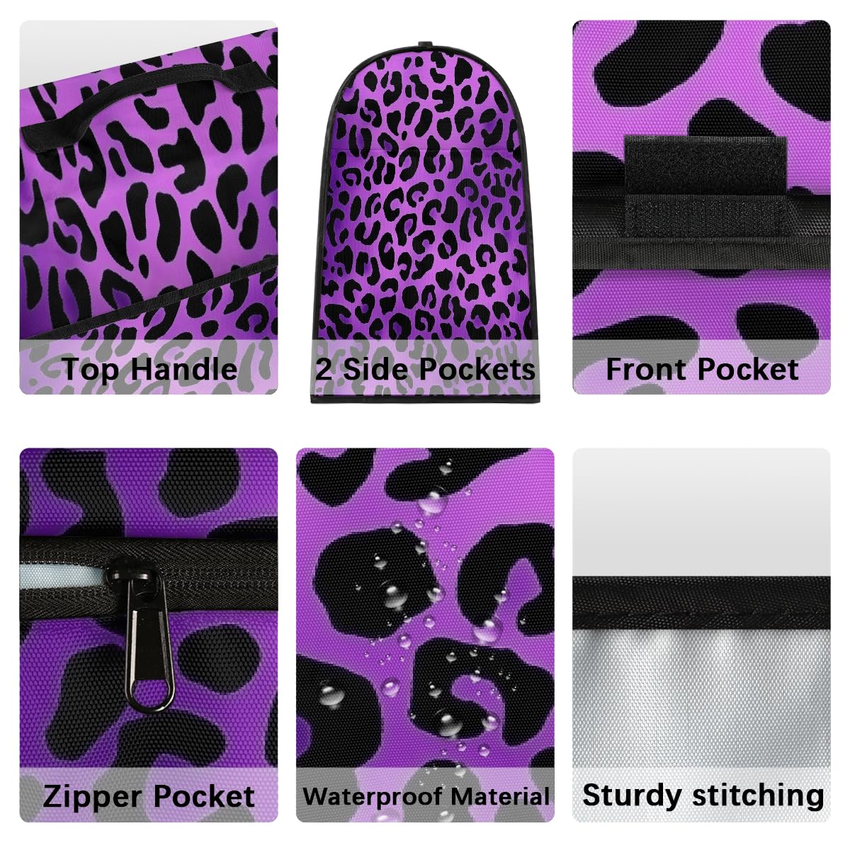 Mixer Cover Coffee Maker Cover Purple Textured Leopard Print Stand Mixer Cover With Pockets Kitchen Aid Mixers Accessories