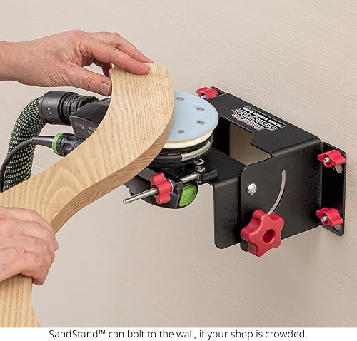 Miniatura 3 de Woodpeckers SandStand base de lijadora inclinable, convierte las lijadoras de palma y lijadoras orbitales en lijadoras estacionarias para