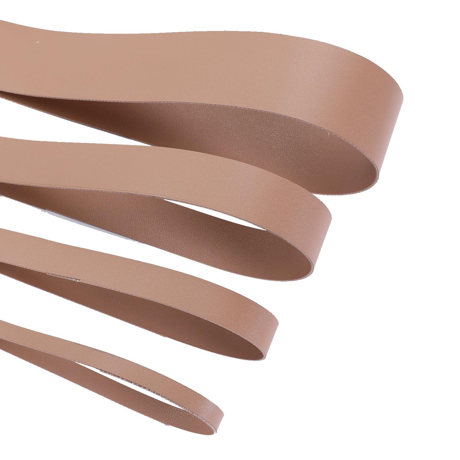 Faux Leather Strap Binding Ribbon Trim Double Sided Thick Trimming Flat Tape Cord in 15 Colors Strong Upholstery Strips 10mm 20mm 30mm 50mm. [Camel #238, 30mm - 10 Meters]