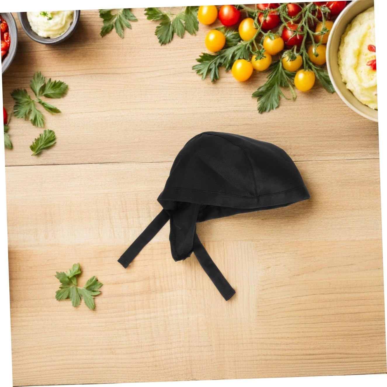 Didiseaon Gorra de Cocina Ajustable para Cocineros y Personal de Servicio, 3 Piezas Negras de Tela Transpirable, Diseño Simple y Cómodo para Trabajo Diario y Barbacoa
