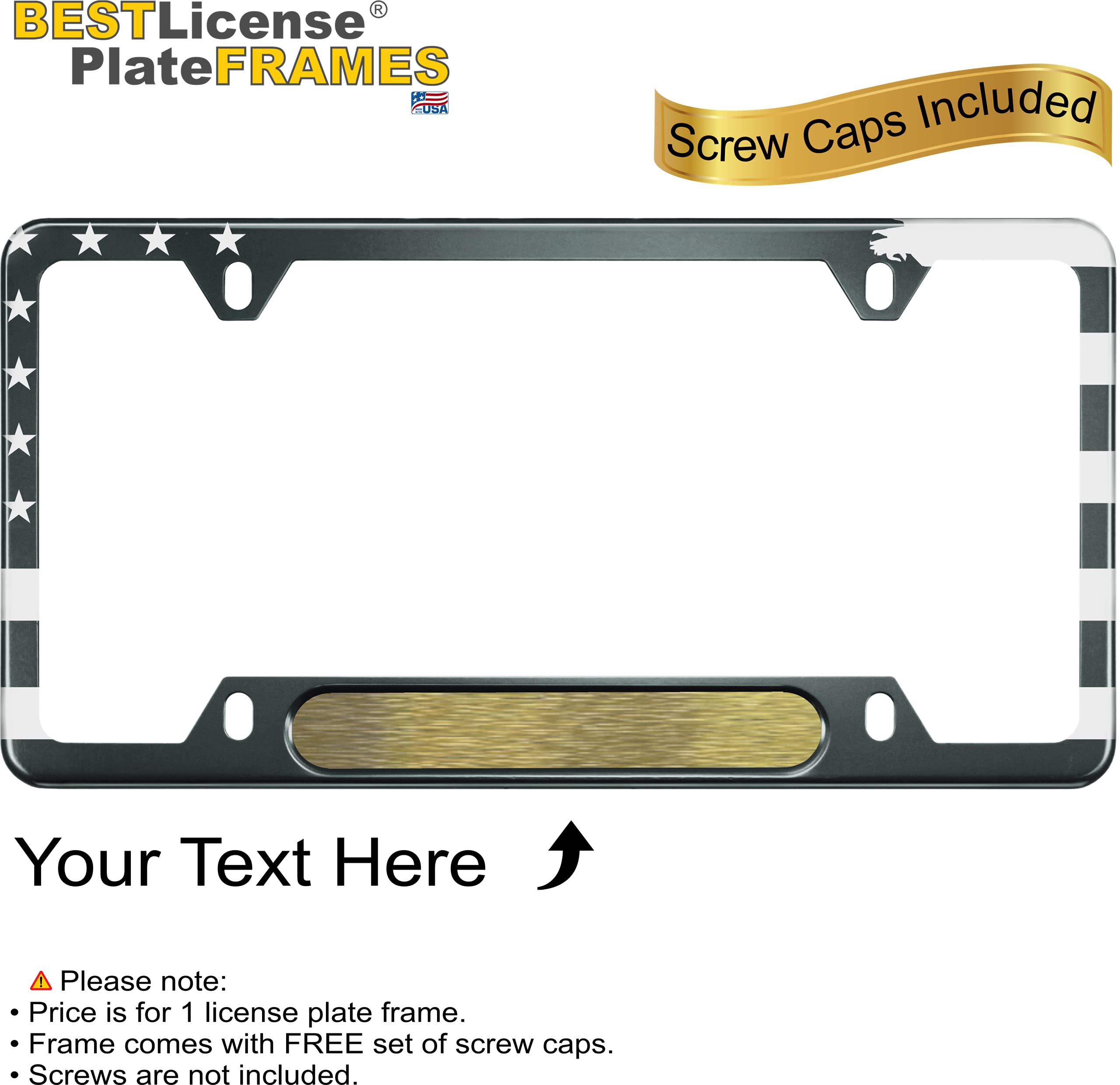 USA Patriotic | American Flag Custom Personalized Anodized Aluminum Thin Top | - Picture 79 of 133