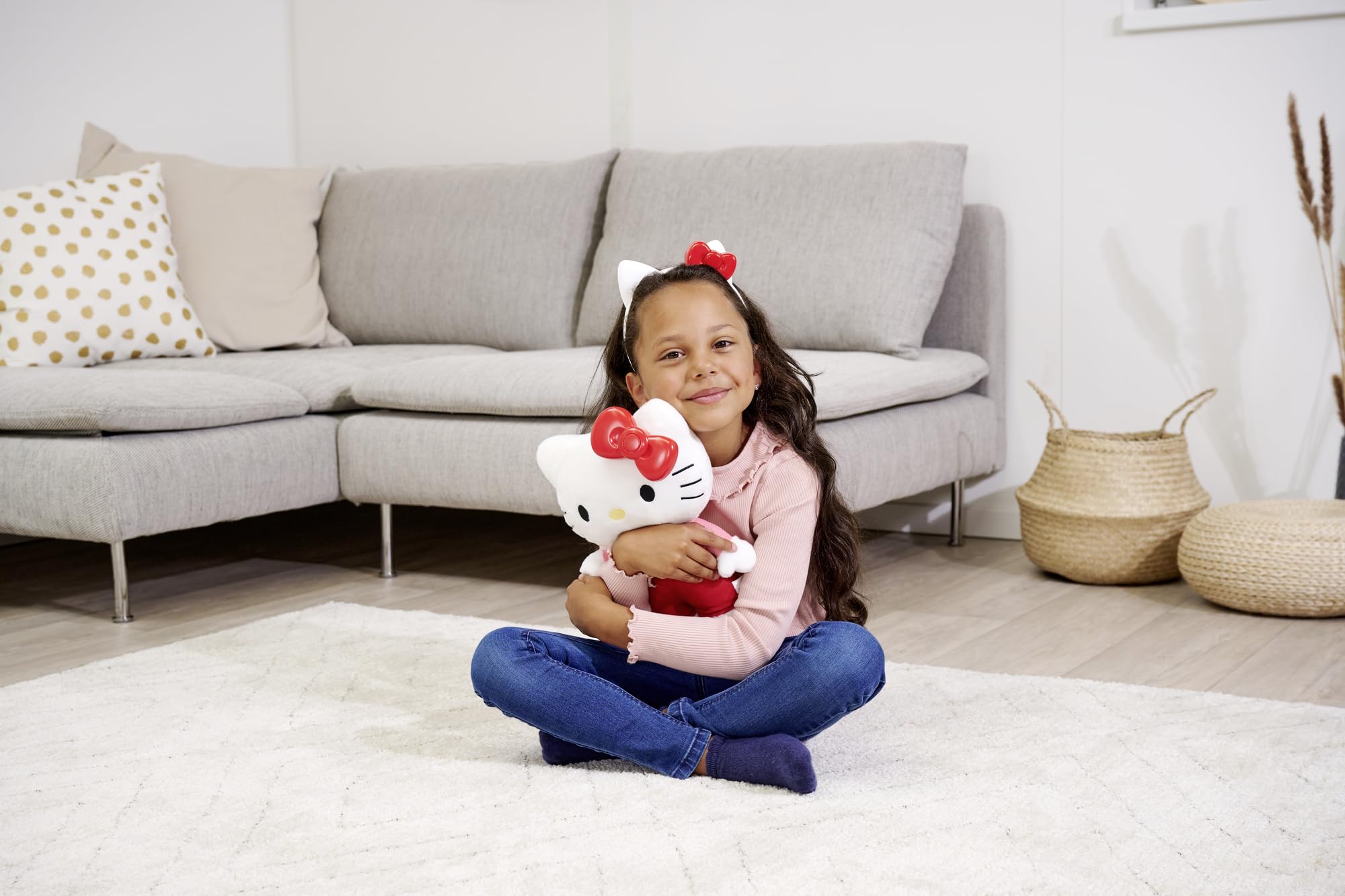 Simba Hello Kitty Magic Bow 109280149 - Peluche luci e suoni, 30 cm, adatto a partire dai primi mesi di vita