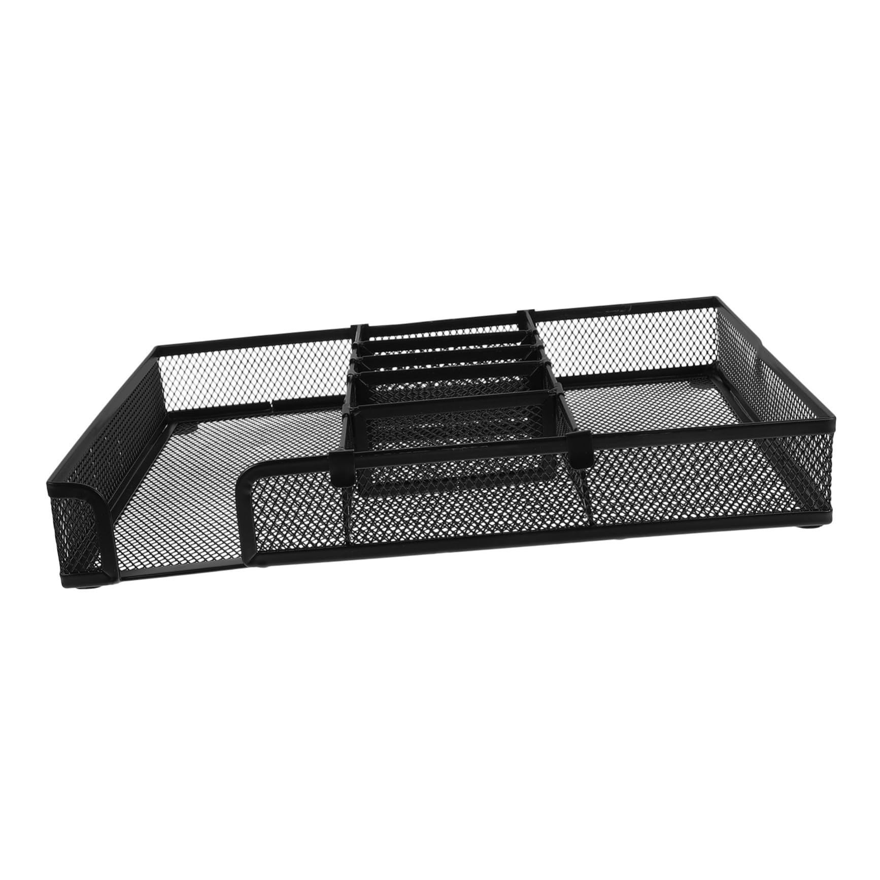 Metallener Stiftehalter Schwarz aus Eisen für Büroorganisation | Schubladeneinsätze aus Metall, Moderner Kleinigkeitenhalter, Einfache Reinigung
