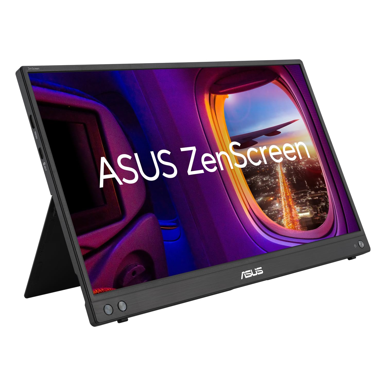 ASUS ZenScreen MB16AHV - Monitor portátil IPS FullHD de 15,6" | HDMI, USB Type-C, filtro de luz azul, superficie antirreflejos, tratamiento antibacteriano