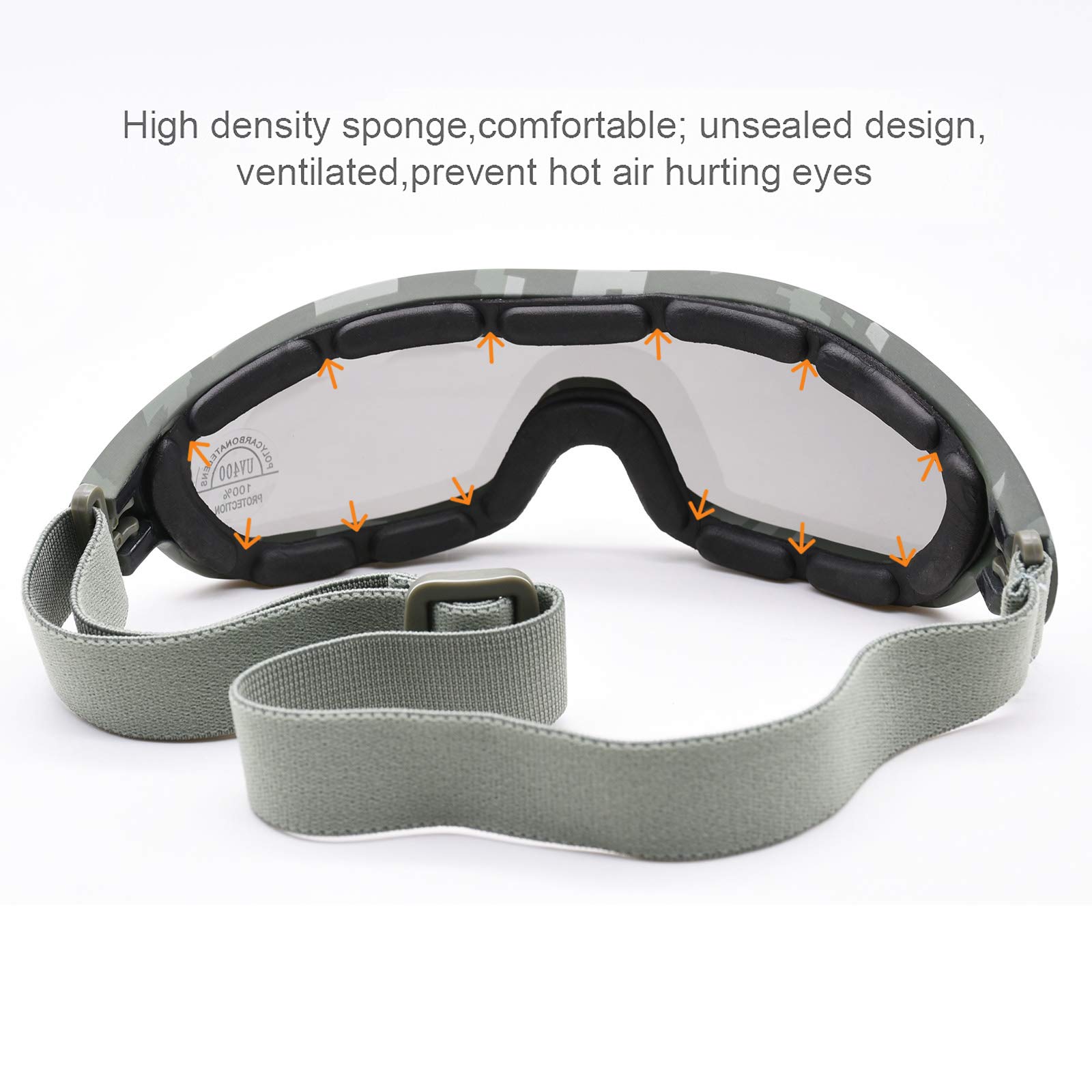 Gafas de protección UV para exteriores, gafas de sol militares, gafas tácticas