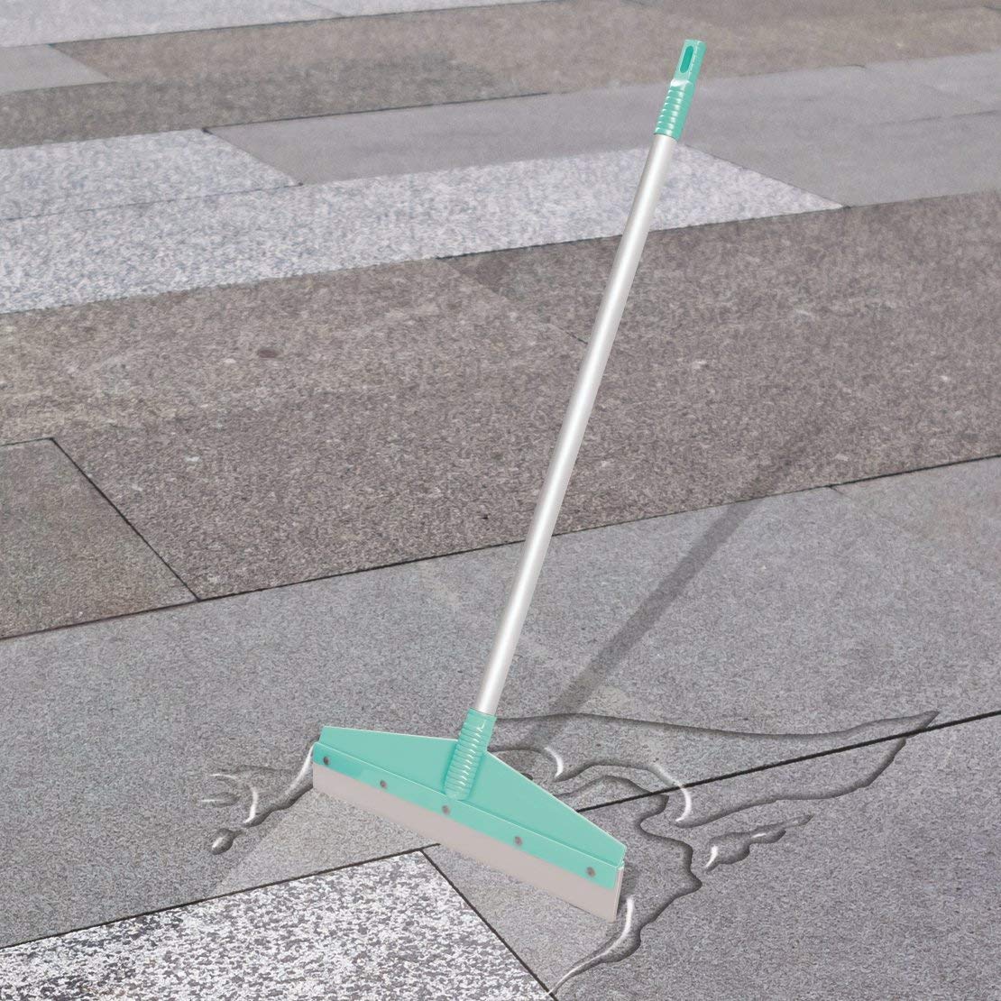 FPR Long Handle Floor Cleaning Wiper for Mulitpurpose Cleaning in Home, Washroom (1Pc, Auqa Green) 3.5ft Long Handle, 16inch Flap (B07VJ79GG2) Amazon Price History, Amazon Price Tracker