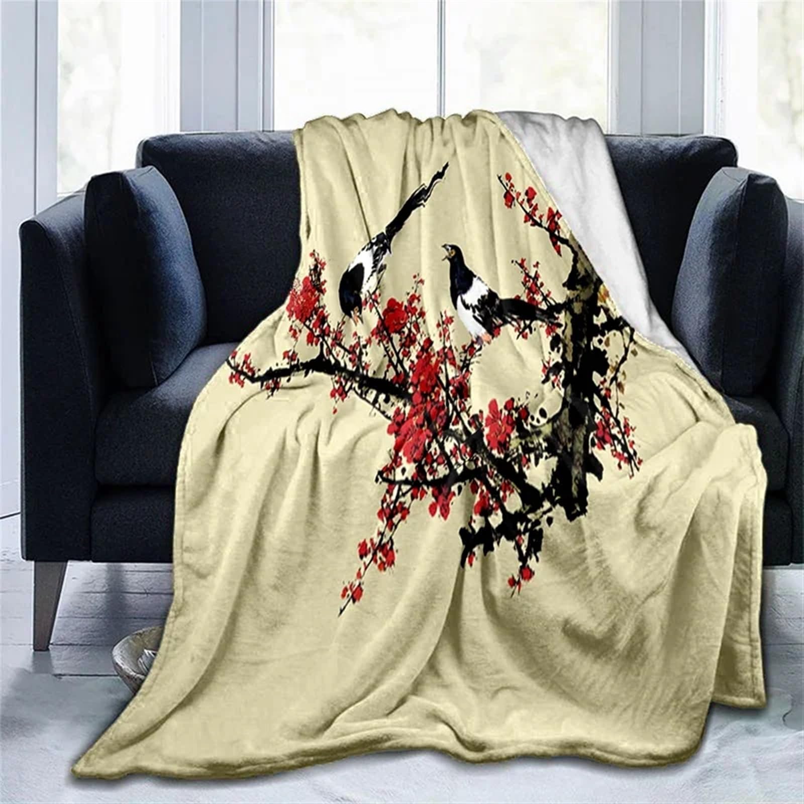 Manta de franela de forro polar personalizada para familiares y amigos, manta de regalo de pintura china, manta con nombre personalizado para bebés (color: EMT-A-3036, tamaño: 150 x 180 cm)