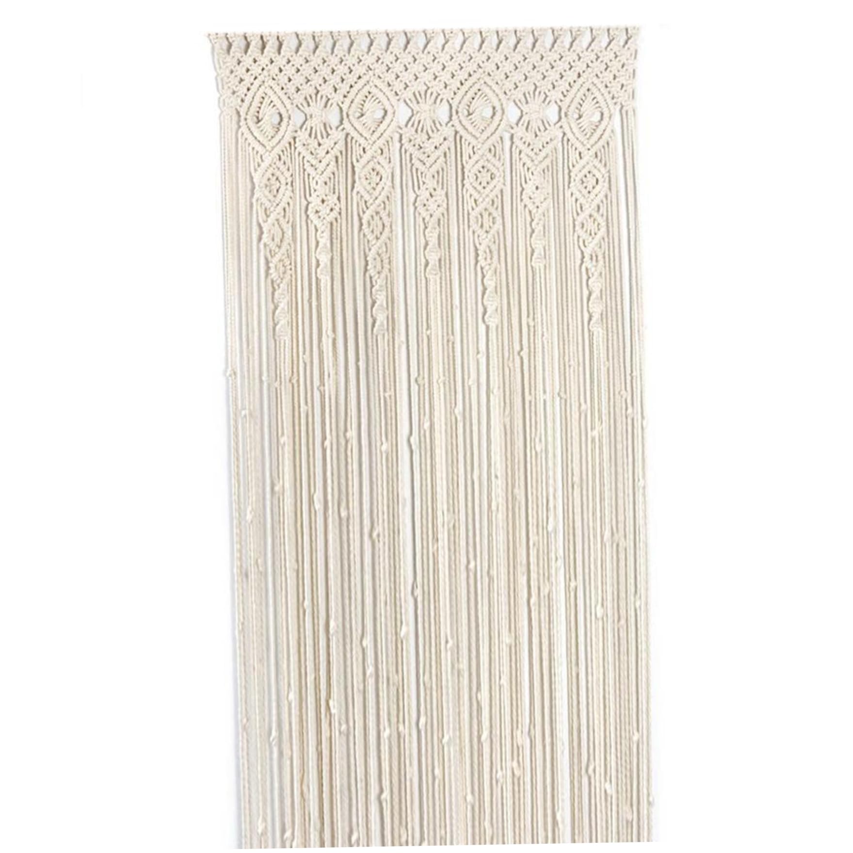 Rideaux boho en coton tissé macramé 35x71 de style bohème pour intérieur chic