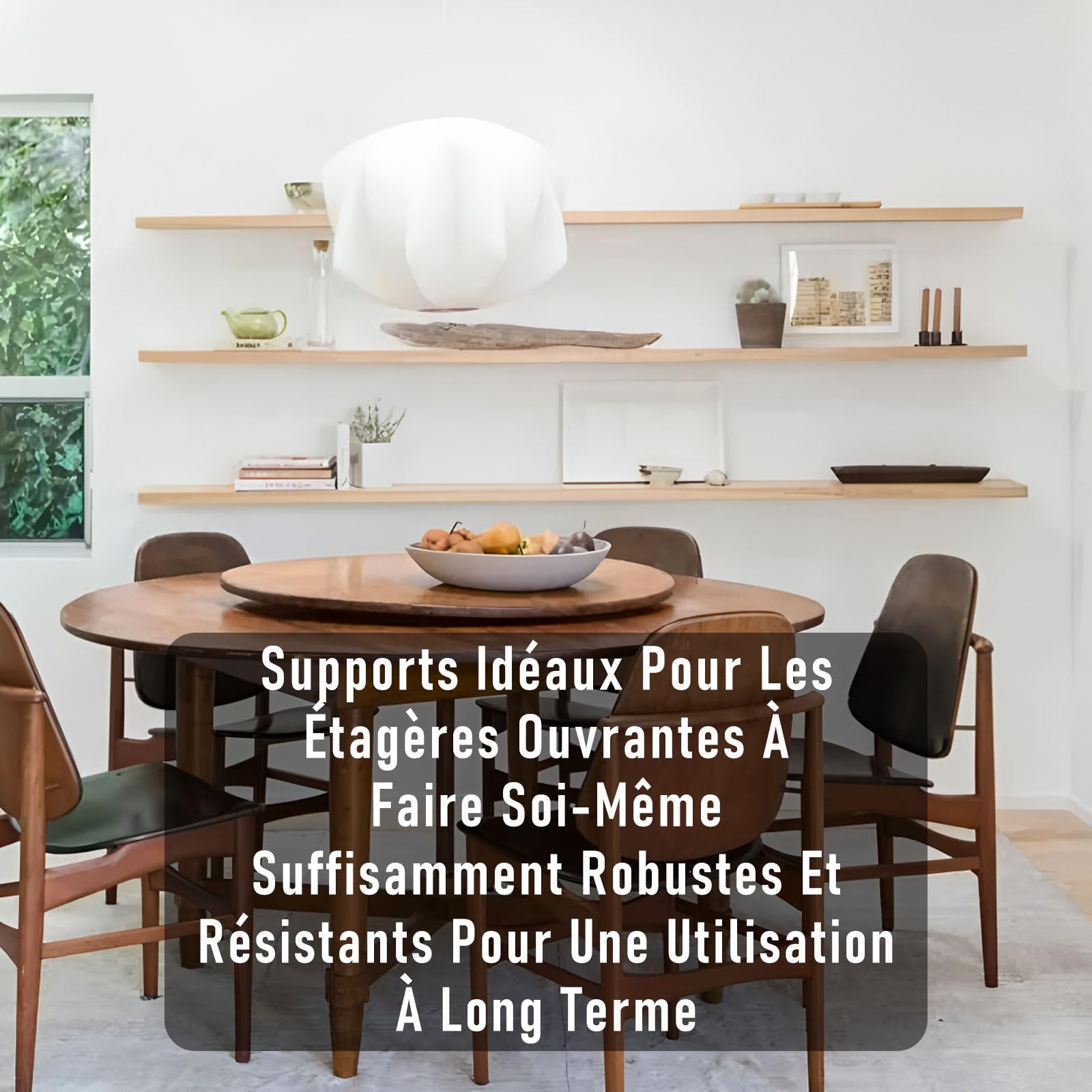 6 Pièces Equerre Etagere Murale, Equerre Etagere Murale Métal en Fer | 5 mm D'épaisseur, Supports D'étagère En Bois pour Étagères Ouvertes de Bricolage (Noir, 15 cm)