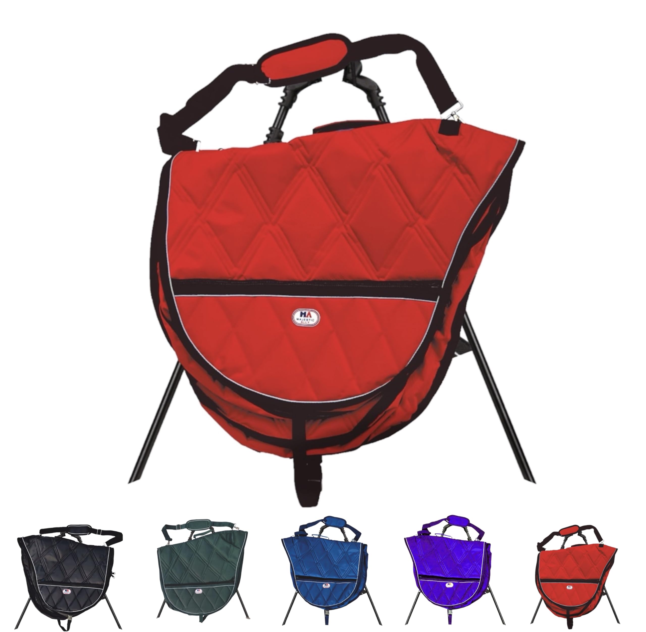 Sac De Transport Western Majestic Ally Nylon Reflet Selle – Grandes Poches Noir