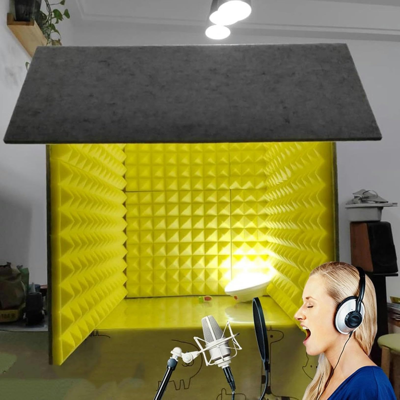Panneaux acoustiques de table pour bouclier d'isolation microphone