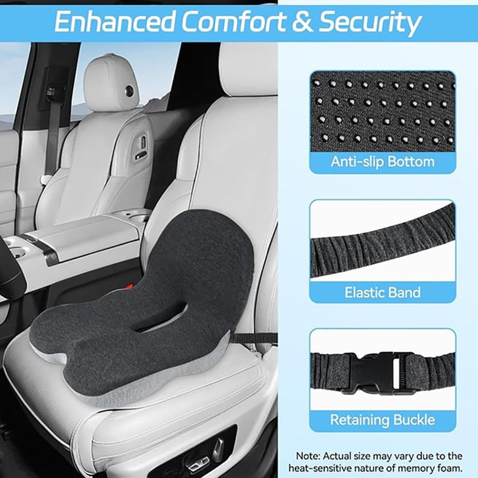 Cuscini Per Sedie Cuscino In Schiuma A Memoria Di Forma A L Per Seduta | Cuscinetto Ergonomico con Protezione Coccige per Camion Sedia a Rotelle Divano Campeggio