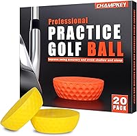 Vista 7 de CHAMPKEY Precision Practice Golf Balls 20 Pack - Soft Rubber Golf Training Balls - Avoid Swing Shallow and Steep Golf Practice Balls