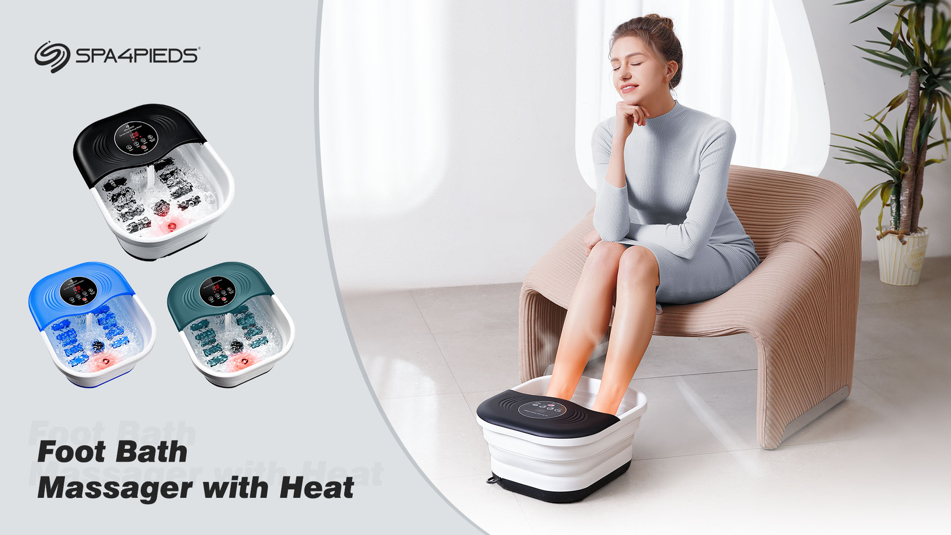 iShape フェイシャルローラー Amazon.com: SPA4PIEDS Foot Spa Bath Massager with Heat