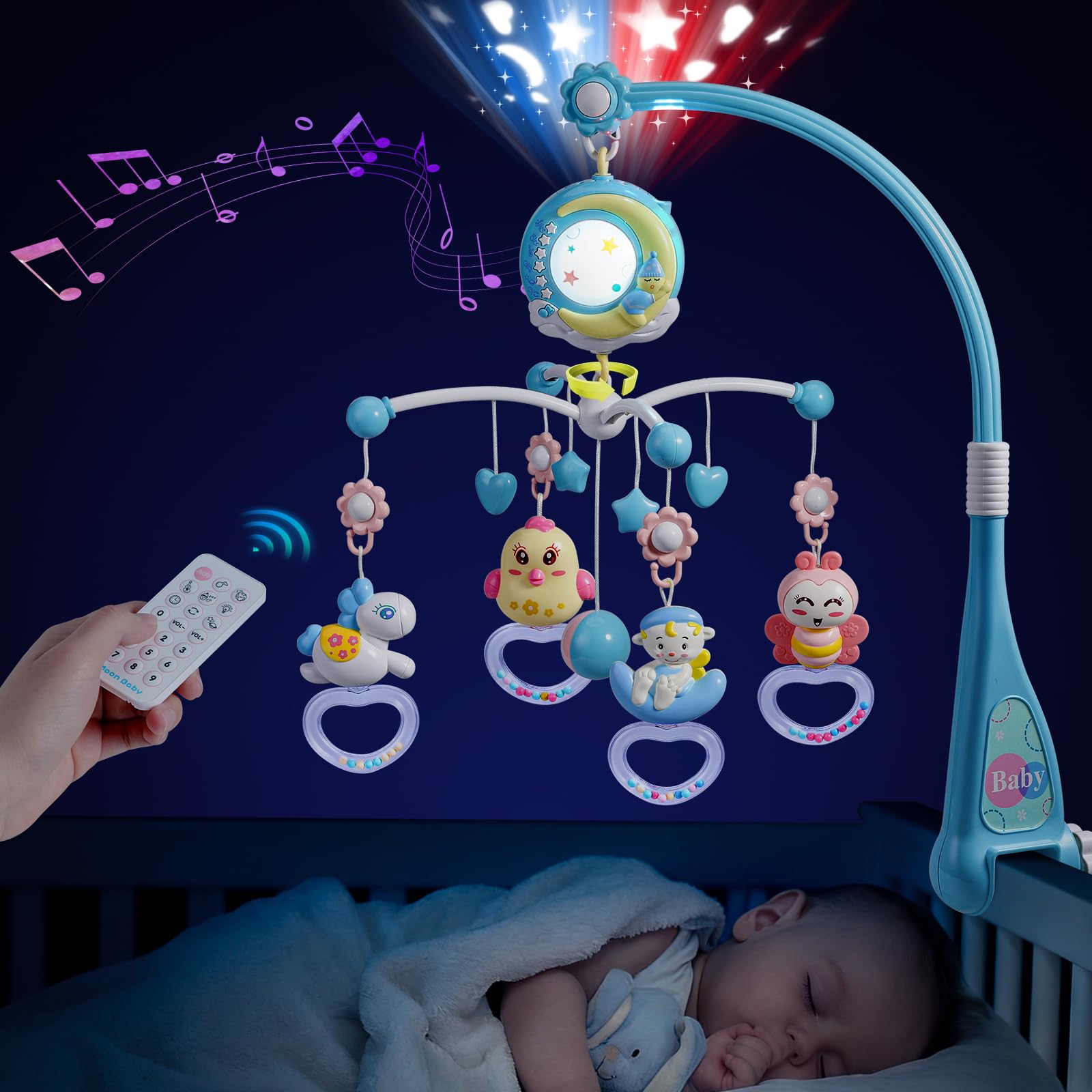 Amazon.com : Mini Tudou Baby Musical Mobile Crib with Music and  display picture 1