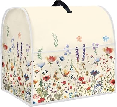 Kitchen Aid Mixer Covers for Stand Mixer 4.5-5 qt Small Appliance Dust Cover with Pockets Floral Stand Mixer Cover Kitchen Mixer Parts & Accessories Decorative Protector