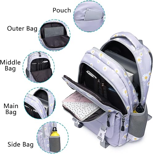 Miniatura 5 de Asge Backpack for Girls Backpack Teenage School Backpack College Bookbag for Kids Casual Daypack with Lunch Box