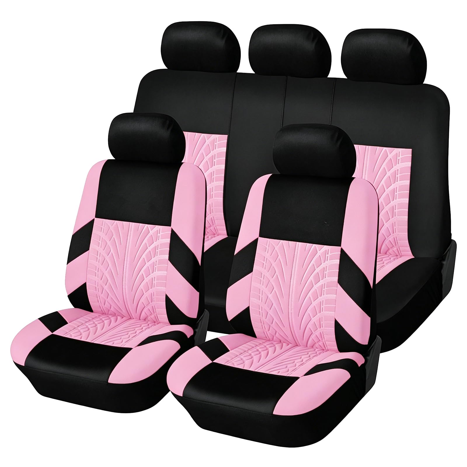 DPRHOF 5 Seats Car Seat Protector for Peugeot 308 2001-2015 Hatchback, 3-Layer Breathable Auto Cushions, Washable Scratch-Resistant Interior Front Rear Cover with Back Pockets,D