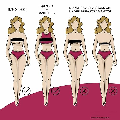 Miniatura 2 de Yawjxbd Estabilizador de implantes mamarios poscirugía y banda de soporte de compresión de pecho, vendaje de correa de aumento y reducción de senos,
