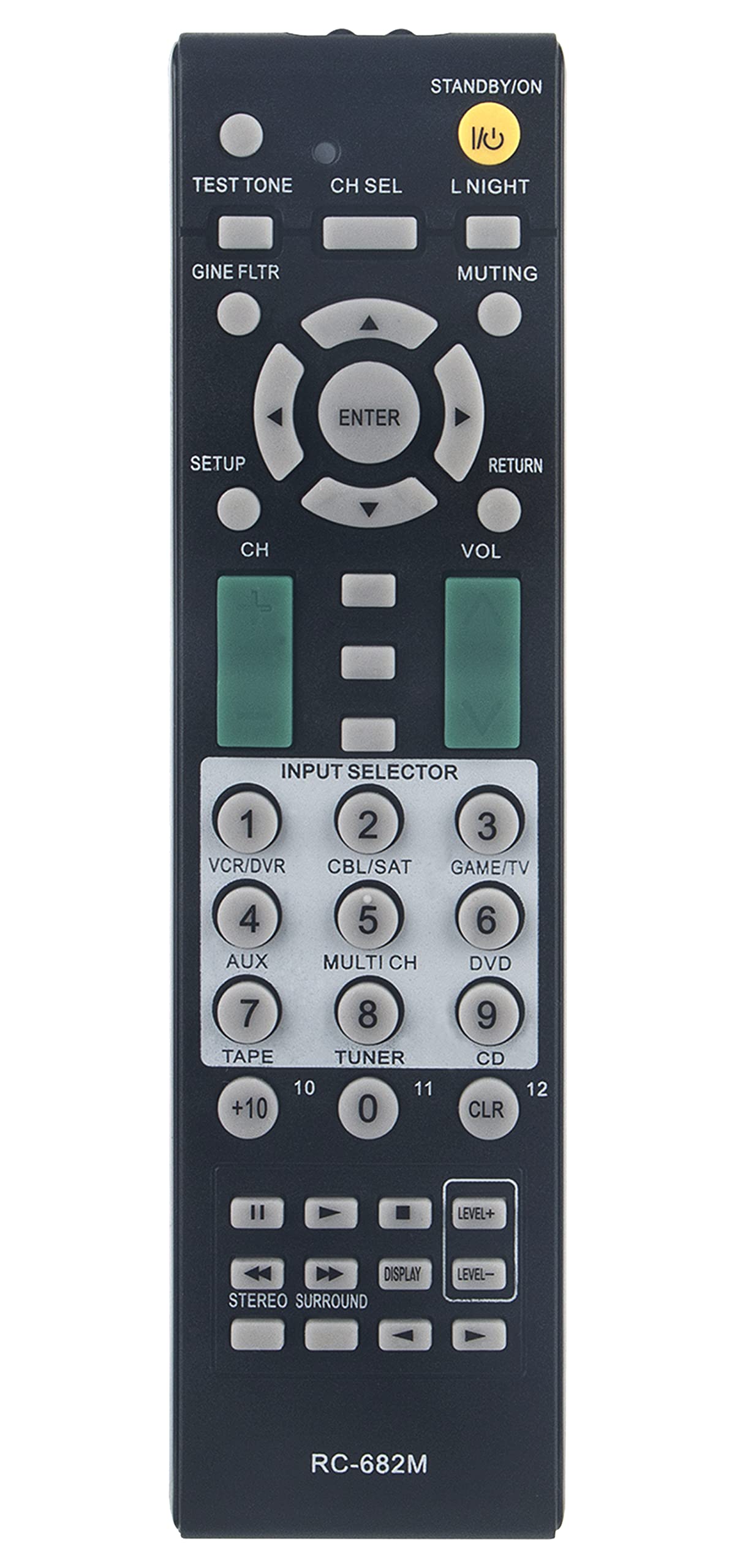 VINABTY RC-682M Télécommande remplacée Convient pour Onkyo Audio Video System 24140682 TX-SA8560 TX-SA605 TX-SR605 TX-SR605S TX-SR605B TX-SR505 TX-SR604 HT-R550 TX-SR503 TX-SR707 RC-606S