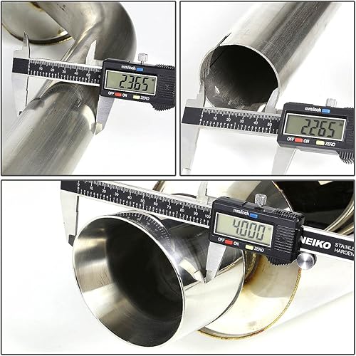 Miniatura 5 de Sistema de escape Catback con punta de silenciador enrollado de 4 pulgadas compatible con Chrysler PT Cruiser 2.4L 01-06