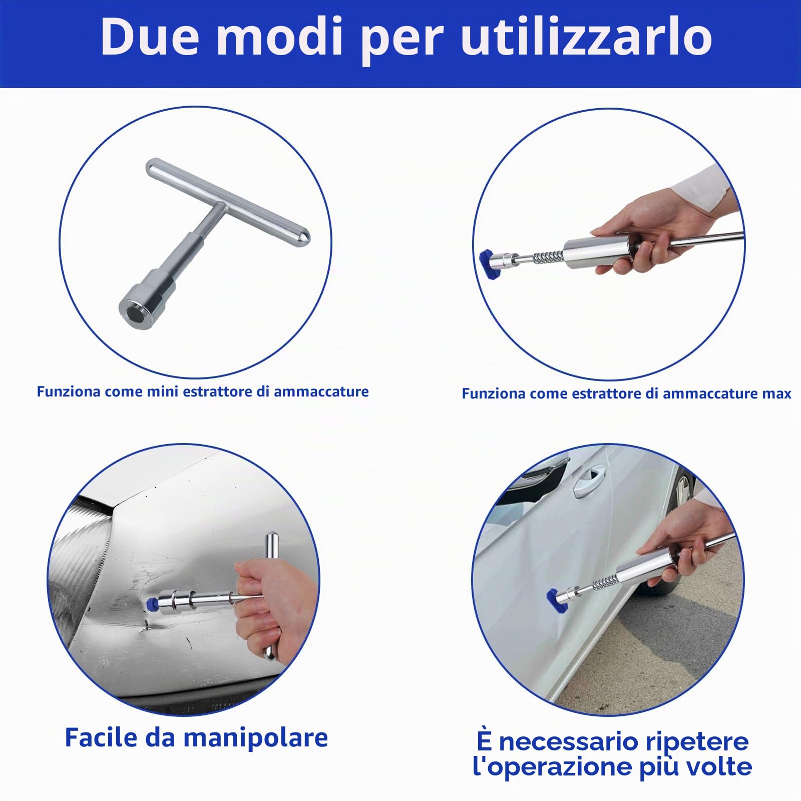 XTDMJ 30 Pezzi Kit di Riparazione per Ammaccature, Set di Riparazione per Ammaccature Auto T Bar Puller, Kit di Rimozione Ammaccature Senza Verniciatura per Rimuovere le Ammaccature del Veicolo