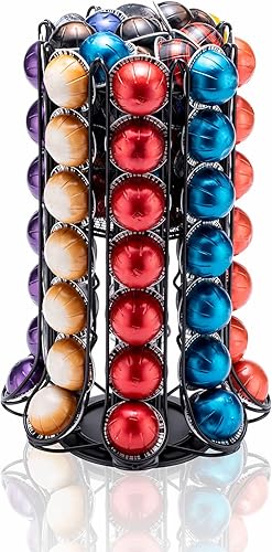 ZCDCP Soporte para cápsulas de café para Nespresso Vertuo, Nespresso Vertuoline Pod Holder Carrusel Stand Storage 360 grados Nespresso Vertuo Pods