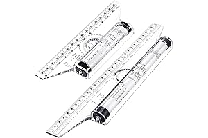 2 Piece Plastic Measuring Rolling Ruler, Perfect for Landscape Designing