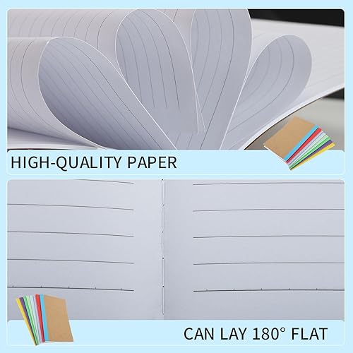 Miniatura 5 de Cuadernos de composición de papel kraft A5, diario a granel con rayas universitarias, 8.3 x 5.5 pulgadas, 30 hojas de 60 páginas, 40 paquetes
