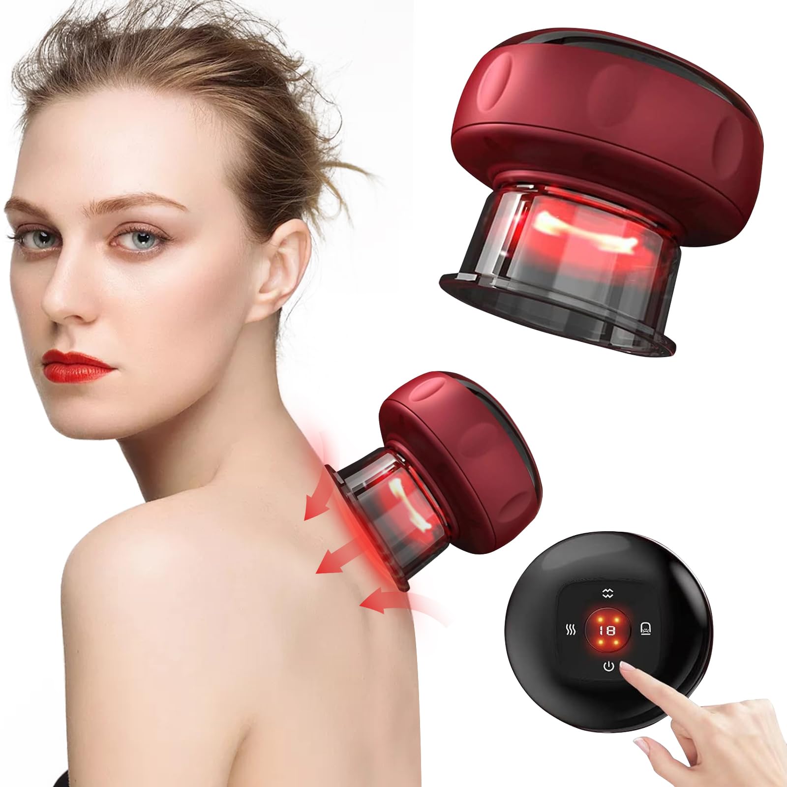 Ensemble de ventouses électriques masseur intelligent thérapie de massage lumière rouge MIIKA