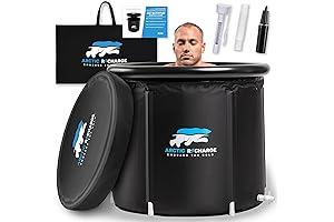 Tina de hielo para cuerpo, portátil, 85 galones, resistente a fugas, para...