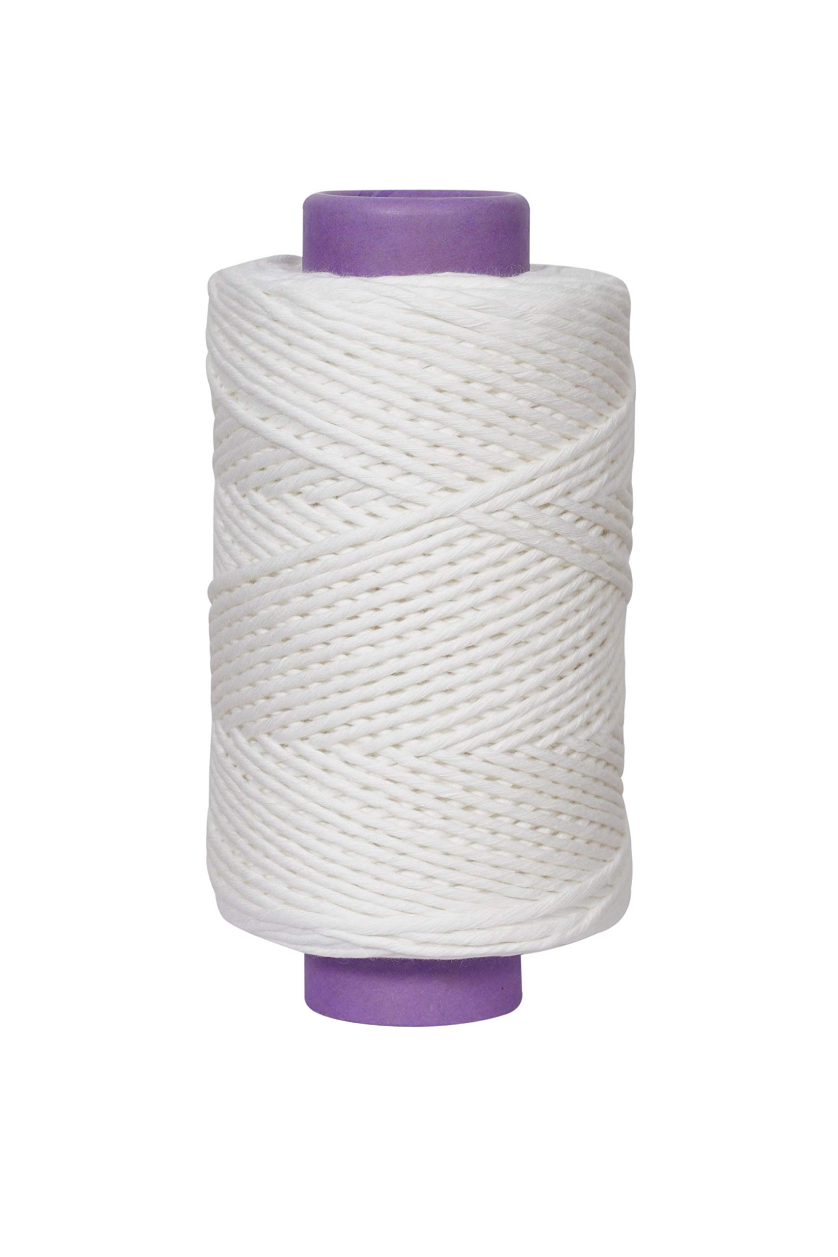 Crafteza Pearl White Macrame Cord | Made in India |4mm X 210 mt (About 689 ft) Single Strand Soft Rope|Made from 100% Natural Virgin Cotton|for Handmade Crafts DIY Macrame Wall Hanging Plant Hangers