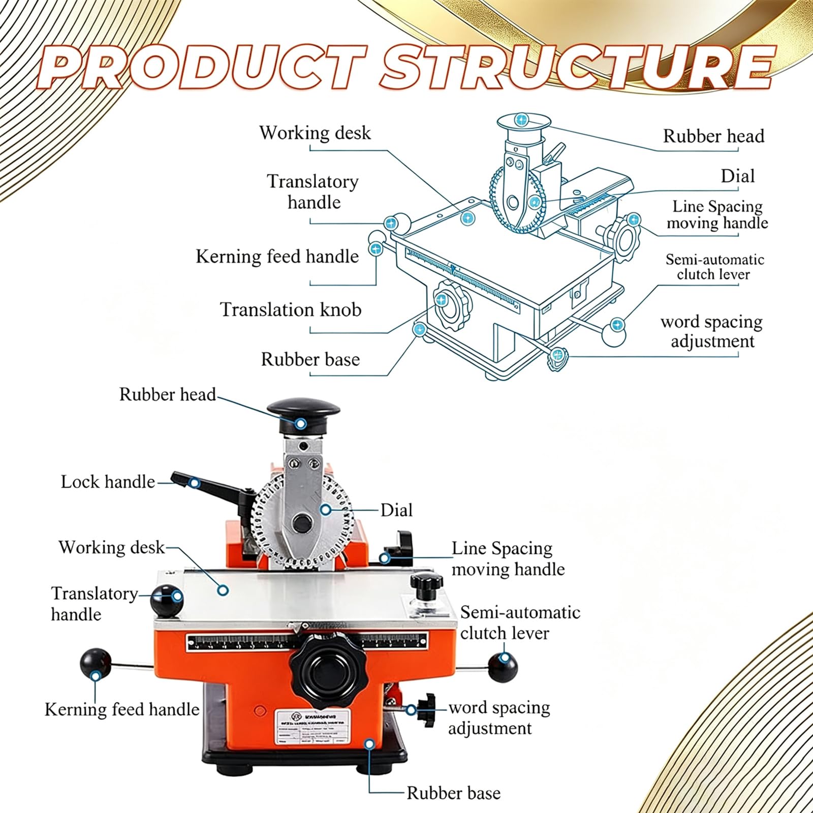 Stanzmaschine Für Metallschilder, Manuelle Stanz- Und Markiermaschine Mit Koffer Für Inventaretiketten, Geräteanhänger, Ausweise, Metallstanzset 6mm