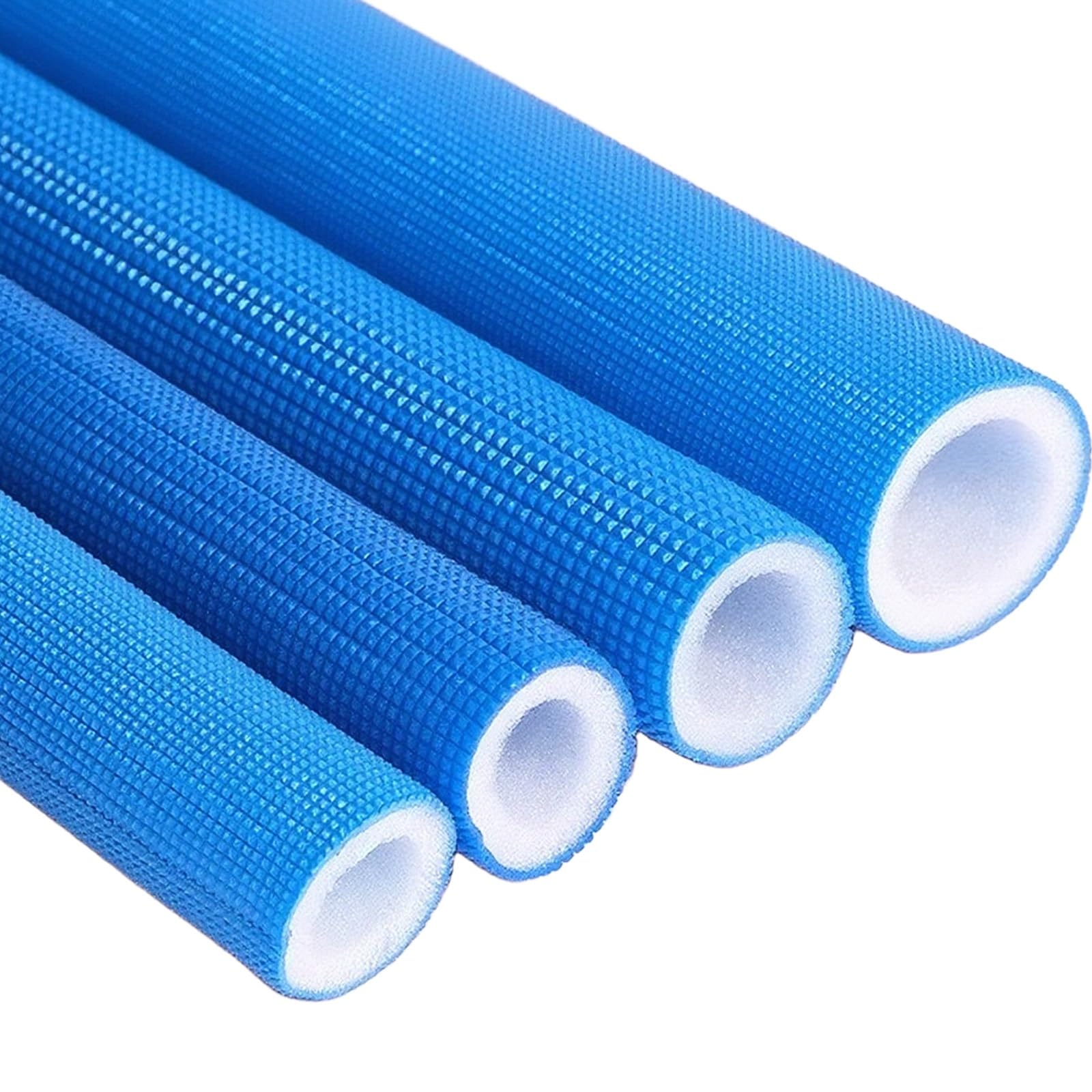 Insulation Foam Tubing Cover Sleeve, Freeze Insulating Tube for Cold and Hot Water Pipes, Foam Hollow Hose, Lagging, Anti Slip, Thk 7mm(1/4"), L 150cm(5FT)(Blue,ID 20mm)