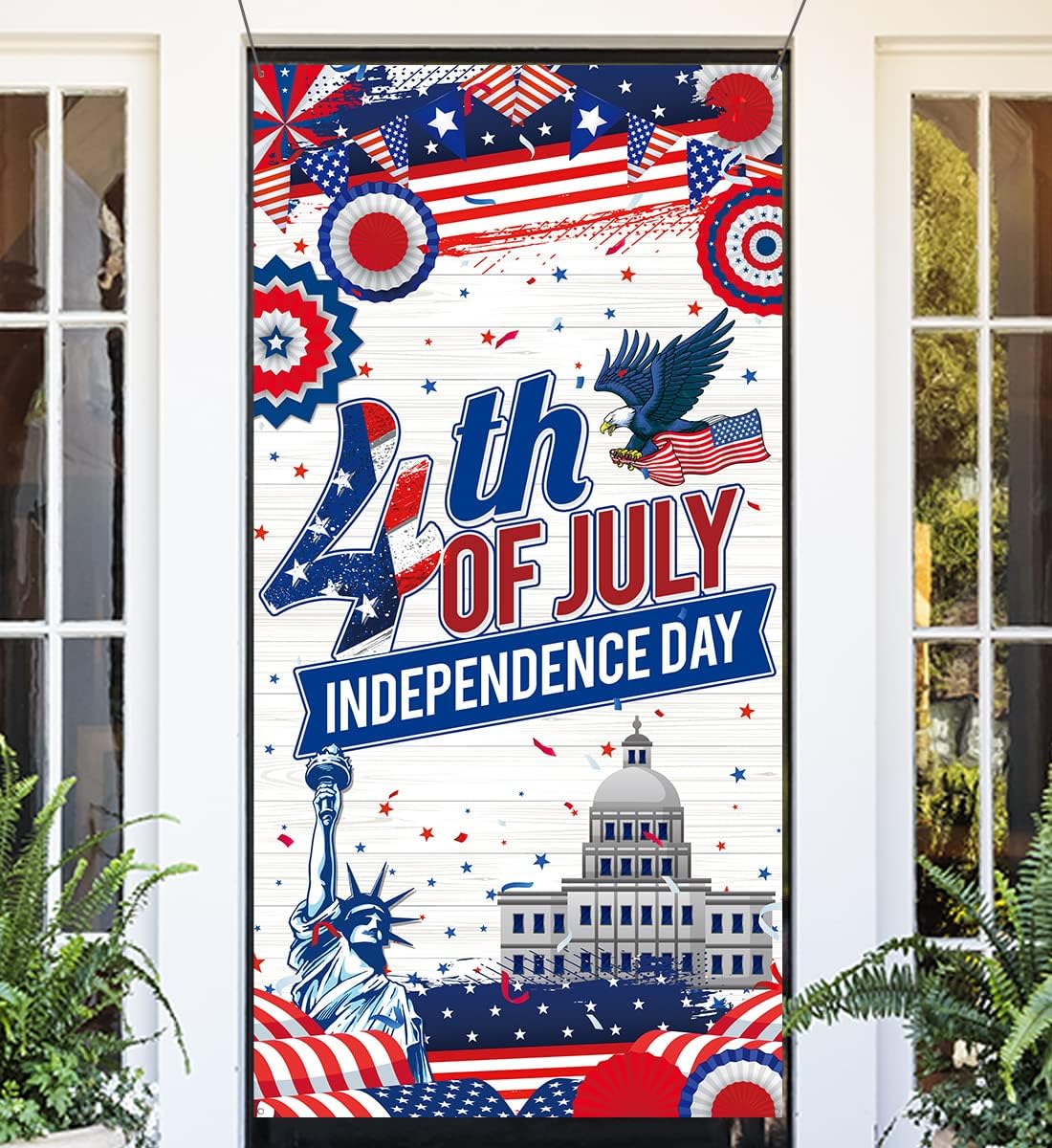Happy Birthday Banner Aus Jute – Wiederverwendbar, Für US Independence Day & Partys