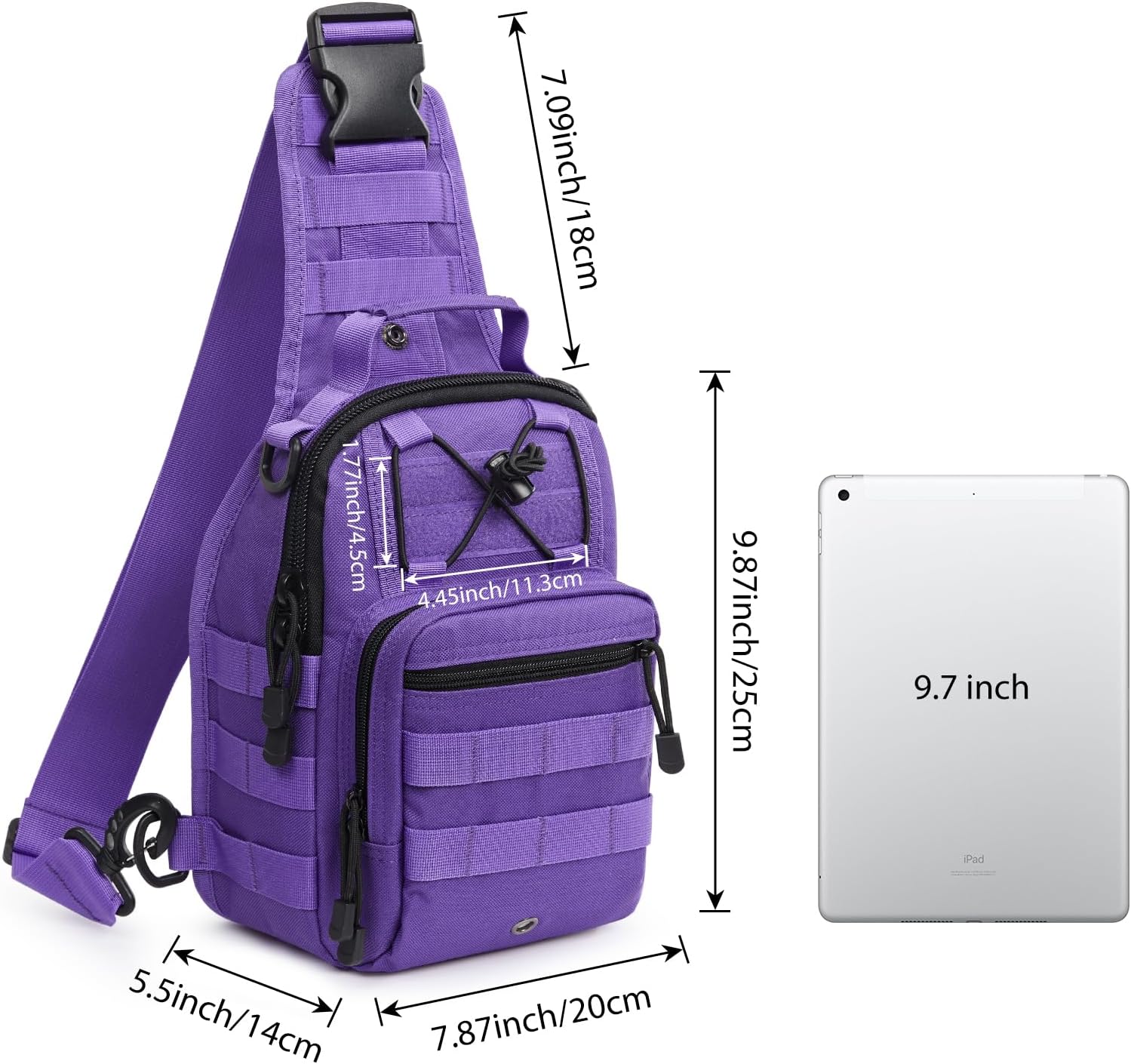 G4Free Outdoor Tactical Bag Backpack, Military Sport Bag Pack Sling Shoulder Backpack Tactical Bag for Every Day Carry - Image 2