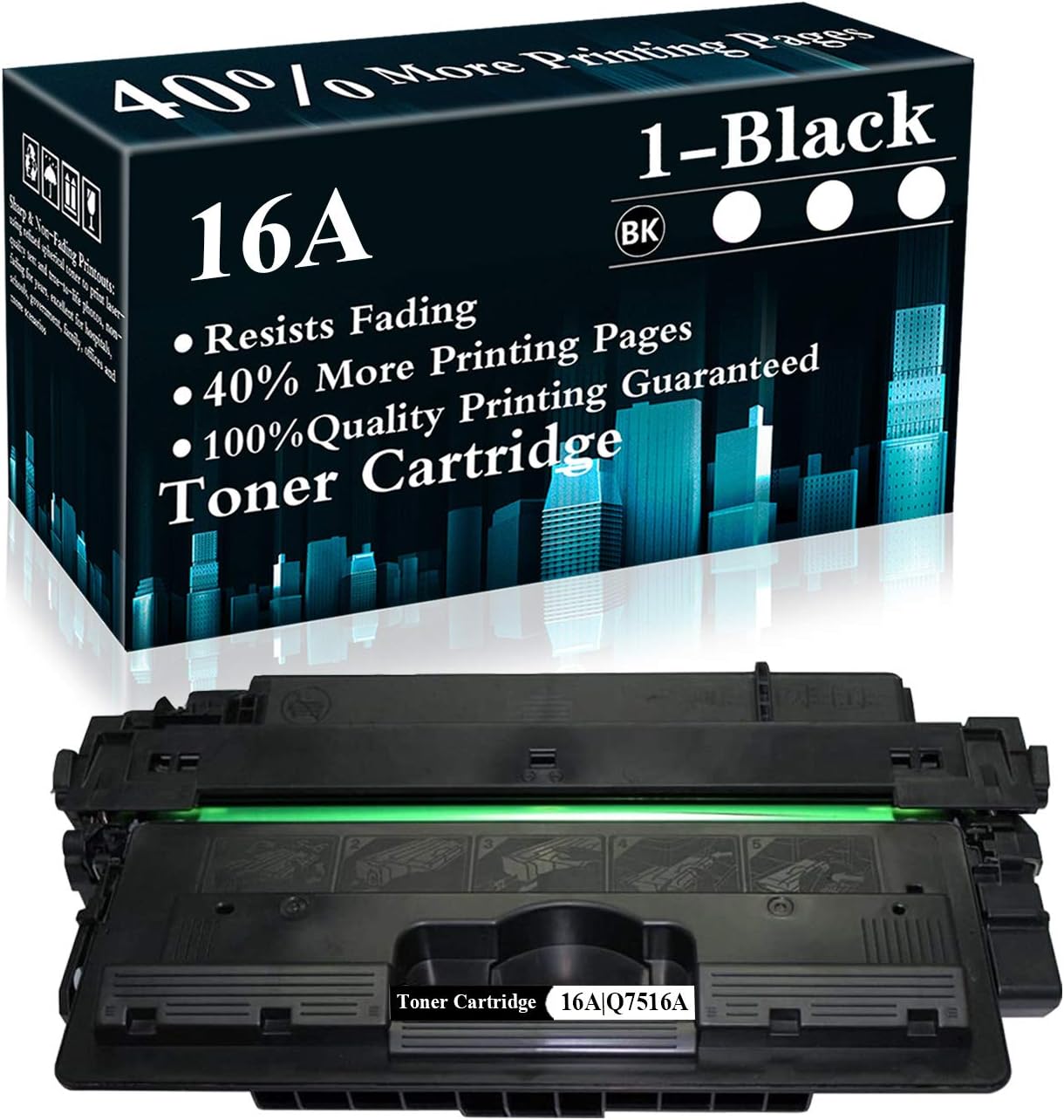 1 Pack 16A | Q7516A Black Compatible Toner Cartridge Replacement for HP Laserjet 5200 5200N 5200tn 5200dtn 5200L Printer,Sold by TopInk