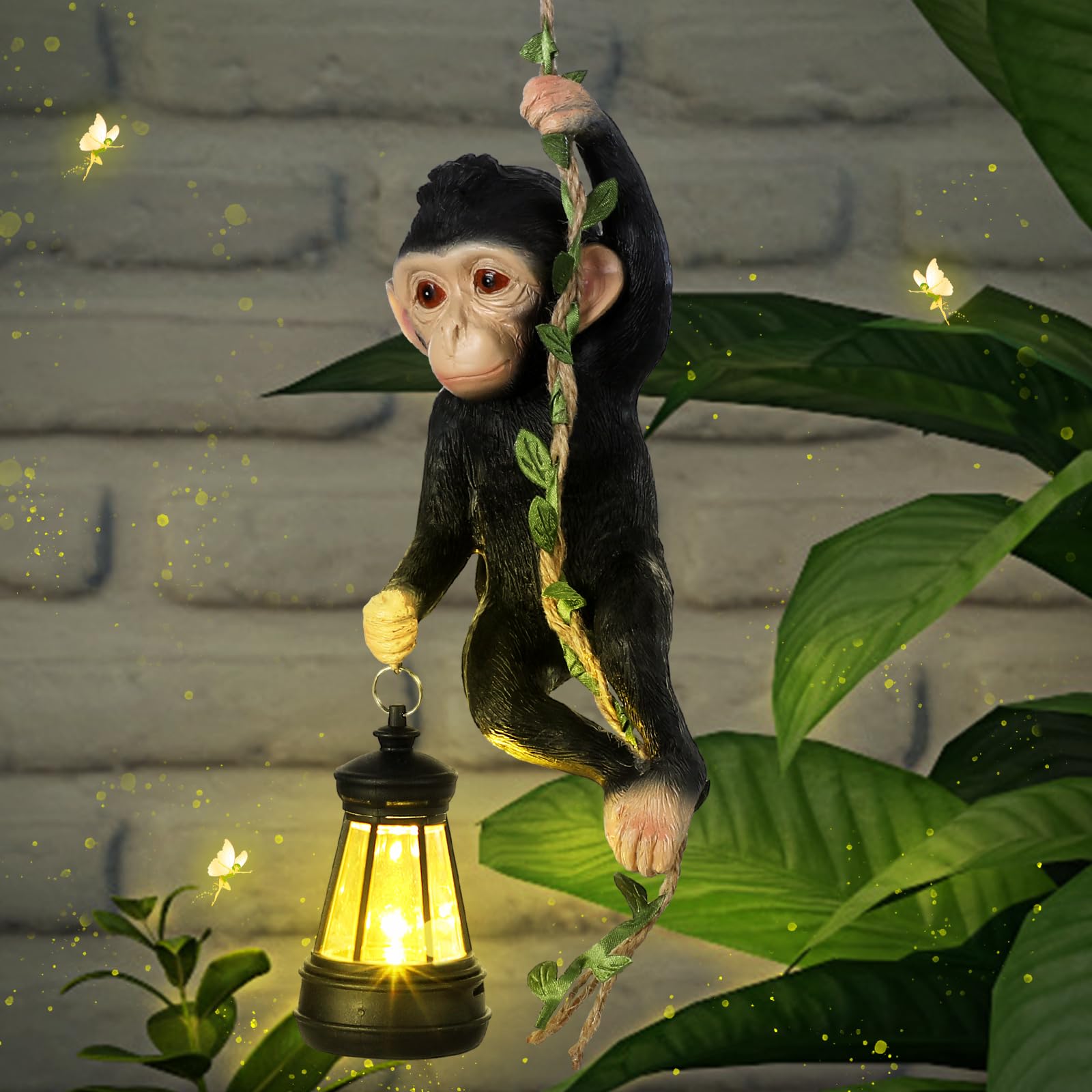 MONKEY MARK スペース・パラシュート グラフィックアート A1サイズ Amazon.com: Rossesay Solar Light Outdoor Monkey Statues Black 7.48
