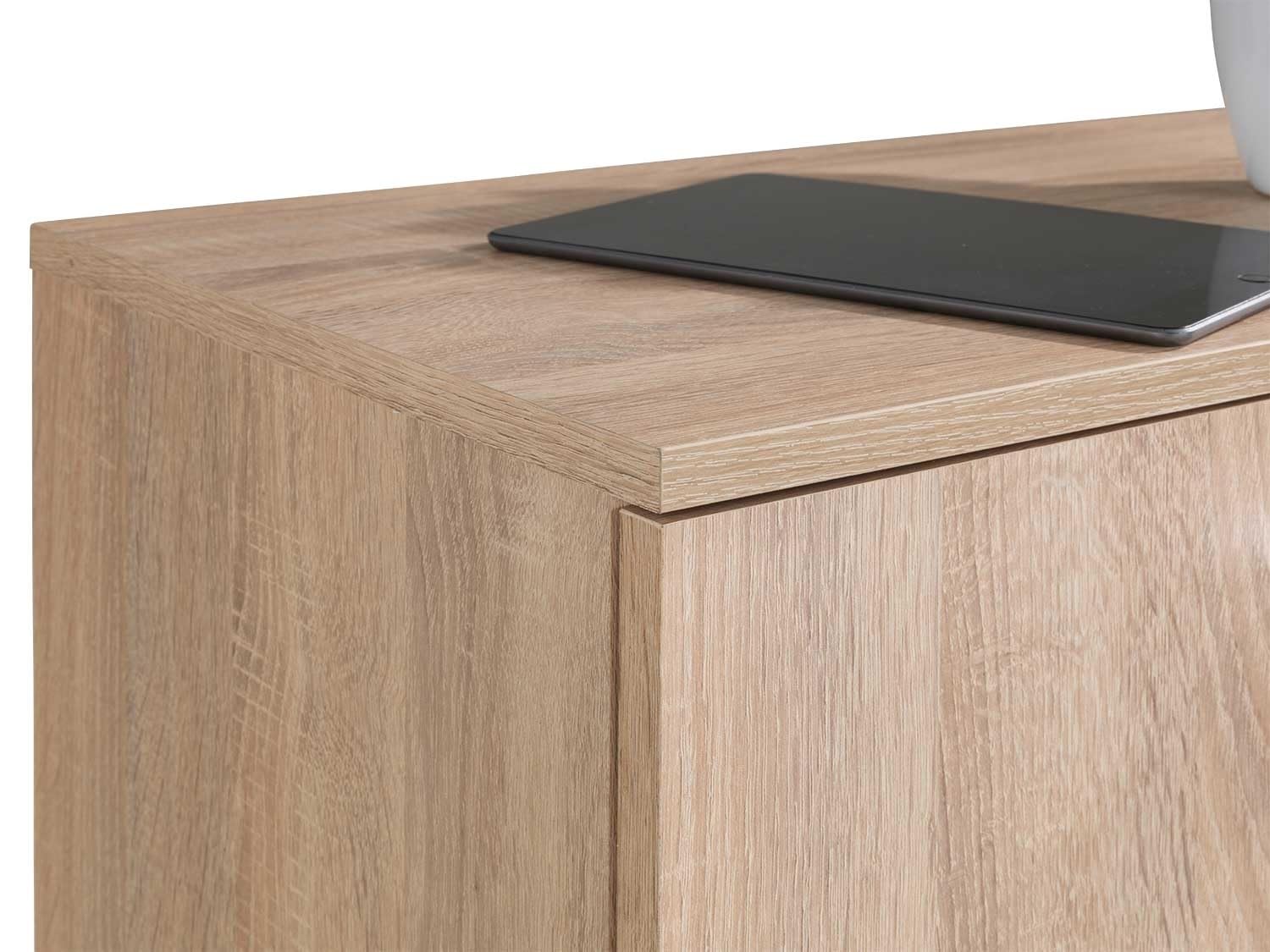 Kommode mit 2 Türen - Eiche Sonoma - 71 cm breit - Sideboard Mehrzweckschrank