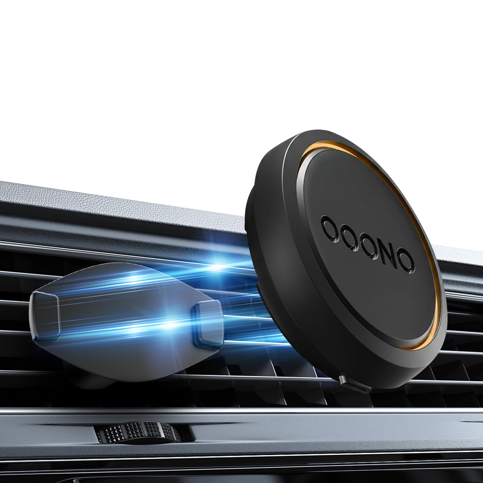 DESELL ooono 2 Halterung,Magnetische Auto-Lüftungsgitterhalterung für OOONO CO-Driver NO2, Solide Halterung mit eingebauten Magneten für Luftschlitz,schwarz