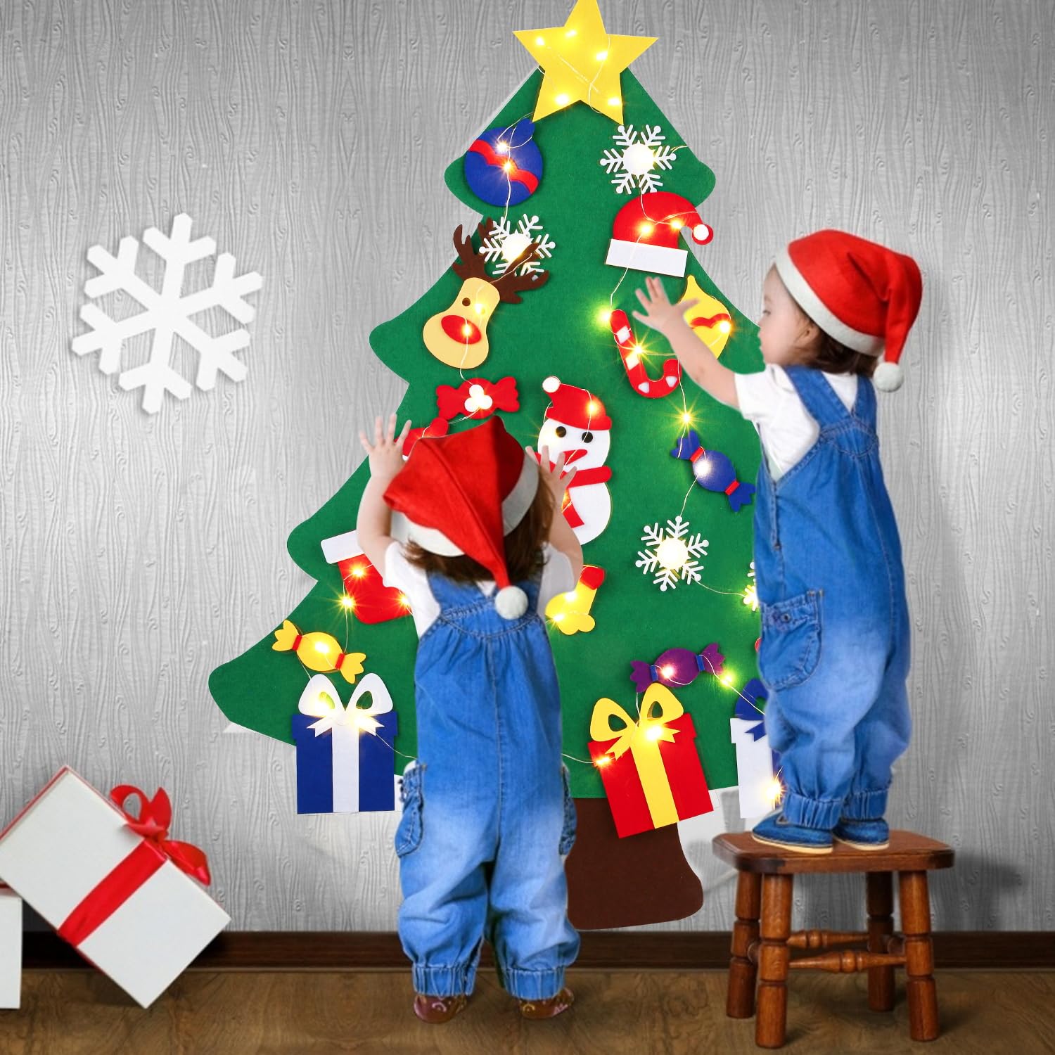 Amazon.co.jp: Abakuku 3フィート DIY フェルトクリスマスツリー 子供
