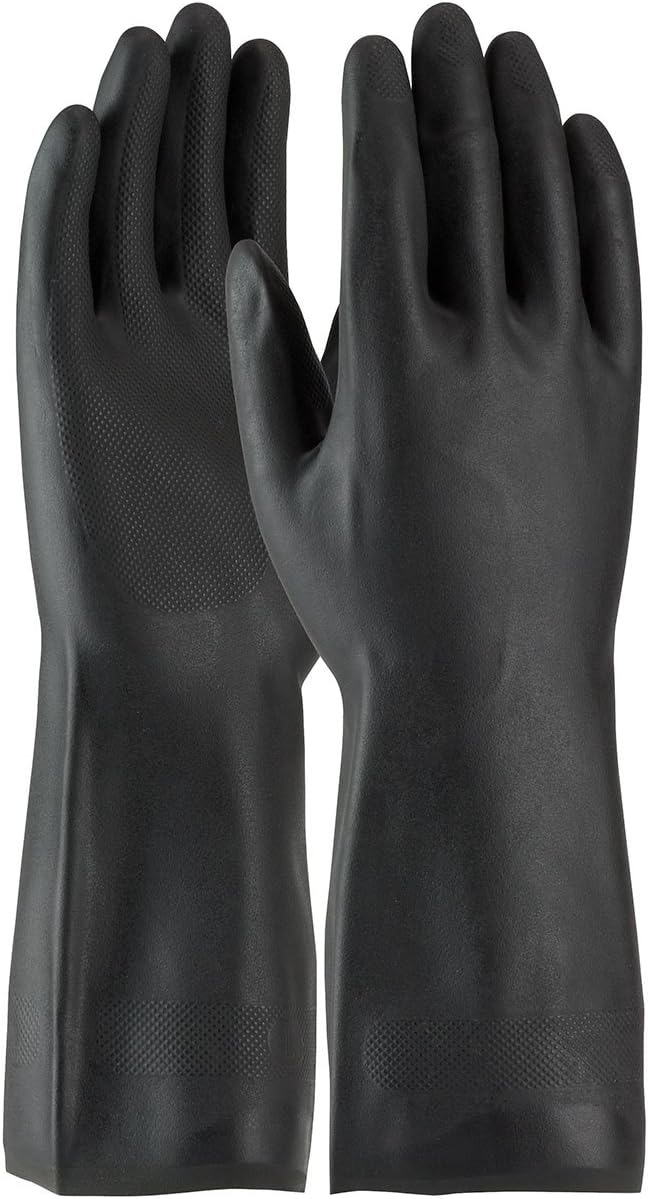 PIP 52-3665 Assurance 28 Mil Flock Lined Neoprene Chemical Gloves with Raised Diamod Grip