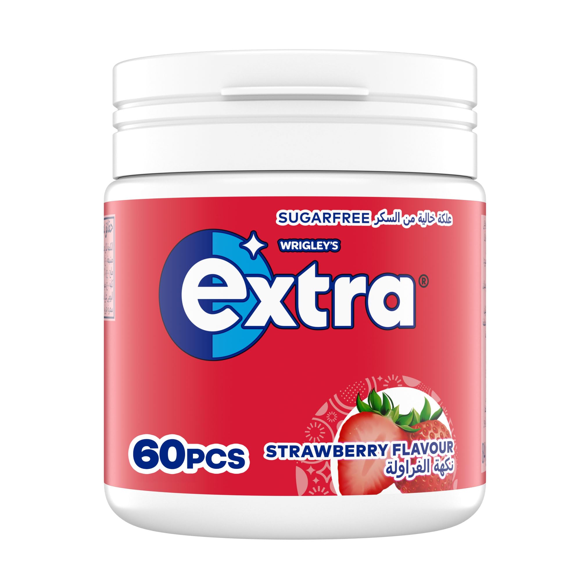 Extra Refreshing Chewing Gum Strawberry Flavor, Sugar Free, 60 Count, Enjoy Refreshing Wherever You Are, Get Ready For Every Opportunity